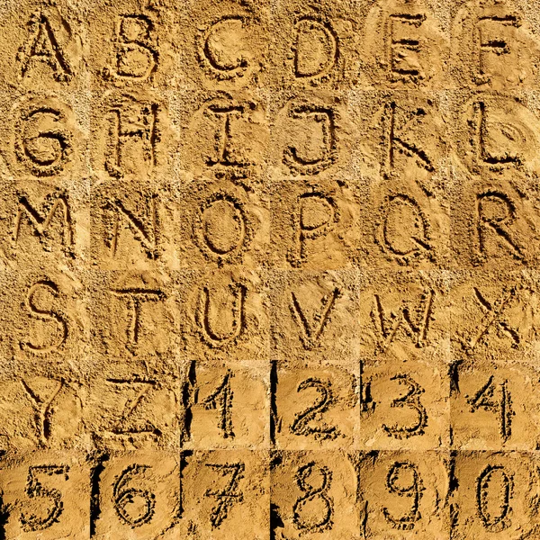 Sandalphabet-Sammlung — Stockfoto