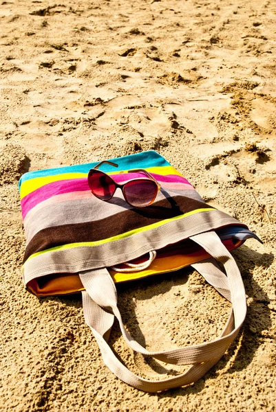 Bag and glasses — Stock Photo, Image