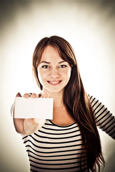 kadın holding boş oyun kağıdı