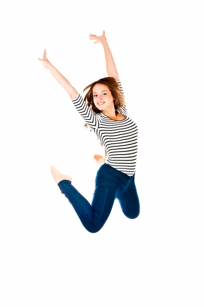 여자 점프 — 스톡 사진