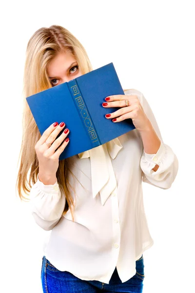 Woman reading book — Stock Photo, Image