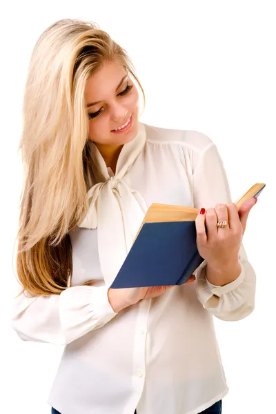 Woman reading book — Stock Photo, Image