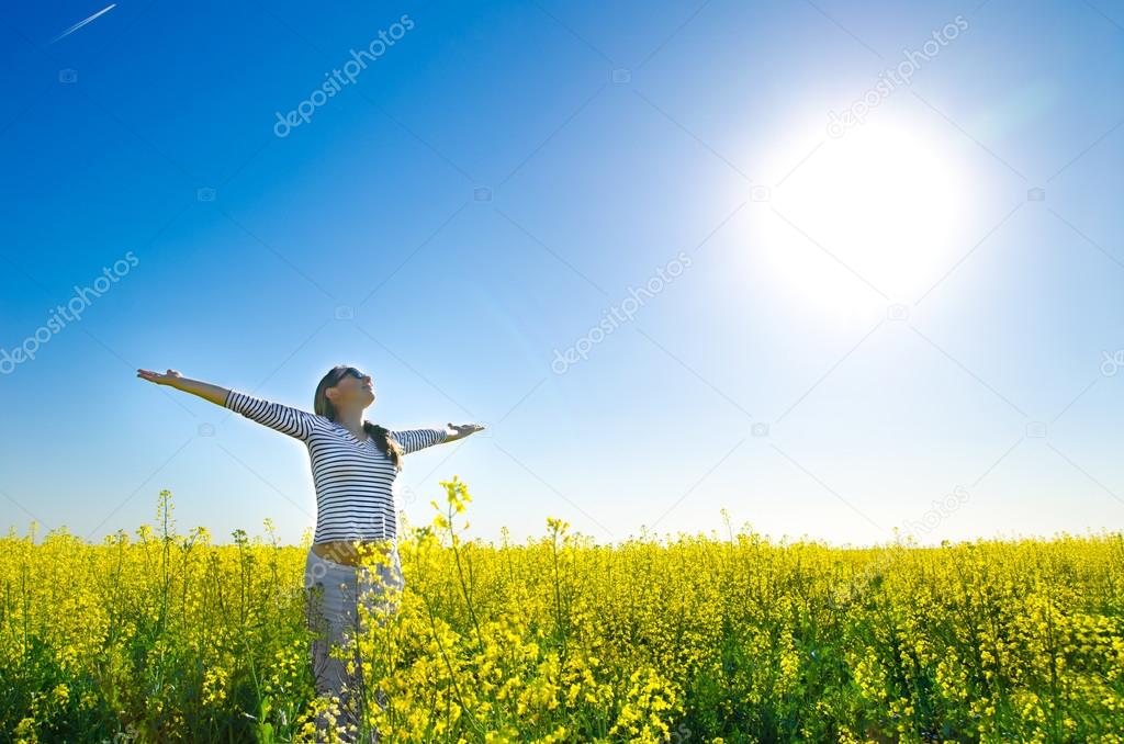 woman in the field