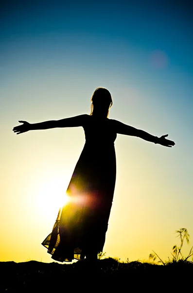 Woman silhouette — Stock Photo, Image