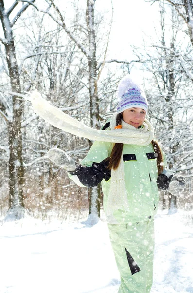 Mulher no inverno — Fotografia de Stock