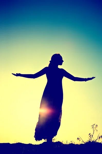 Woman silhouette — Stock Photo, Image