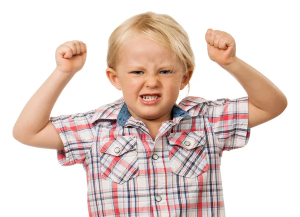 Angry young boy — Stock Photo, Image