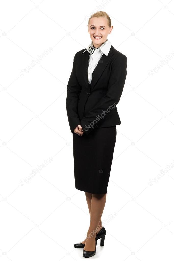 Portrait of beautiful air hostess.