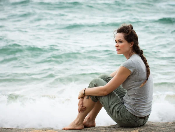 Sad thoughtful woman — Stock Photo, Image