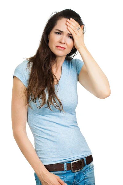 Woman suffering from migraine — Stock Photo, Image