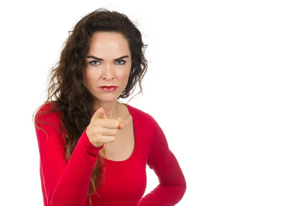 Fâchée femme en colère pointant Photos De Stock Libres De Droits
