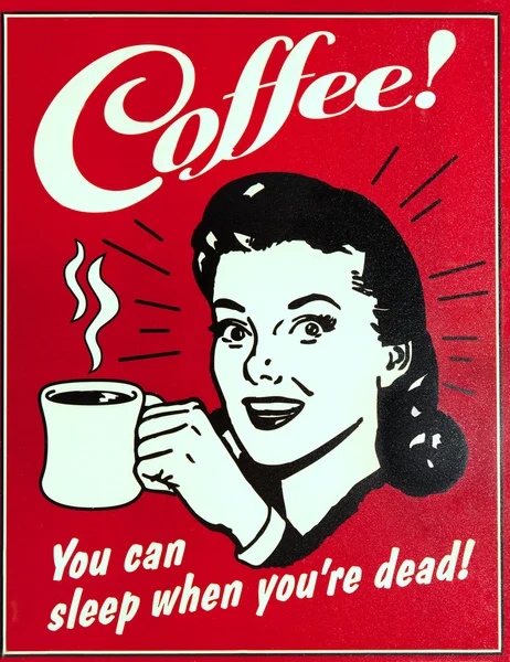 Signo de café pasado de moda — Foto de Stock