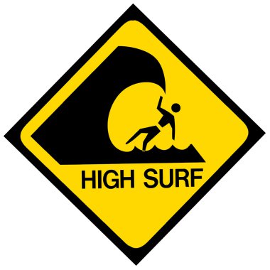 yüksek surf uyarı işareti