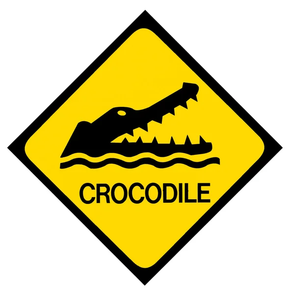 Crocodile warning sign — Stock Photo, Image