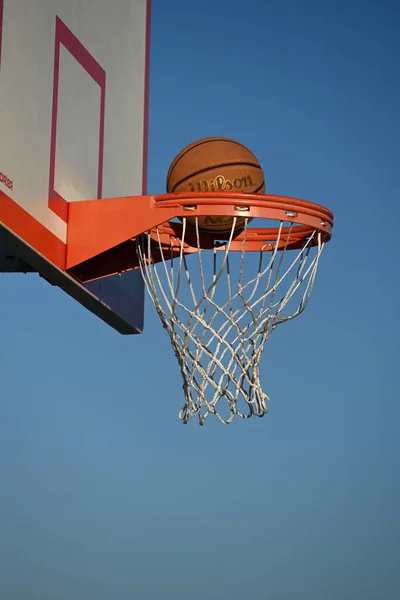 Outdoor Basketball Hoops Playground — Stock Photo, Image