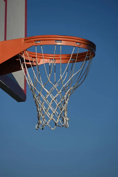 Outdoor Basketball Hoop Net Playground — Stock Photo, Image