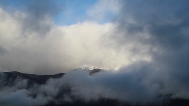 Montaña nieve — Vídeo de stock