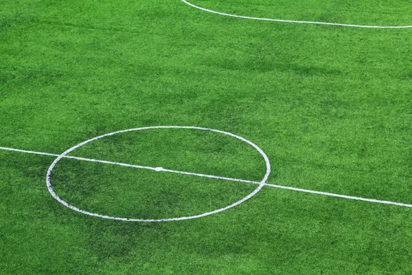 Campo de futebol de grama artificial — Fotografia de Stock