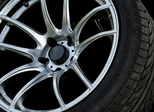 Close up car wheels — Stock Photo, Image