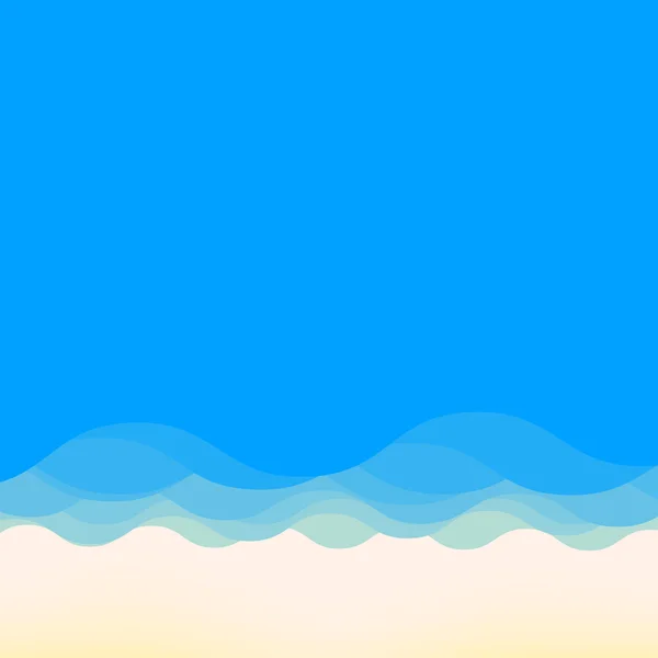 Playa de verano — Vector de stock