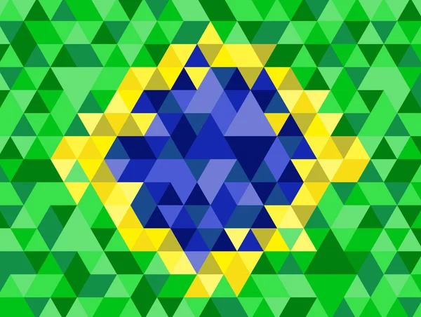 Geométrica da bandeira do Brasil — Vetor de Stock