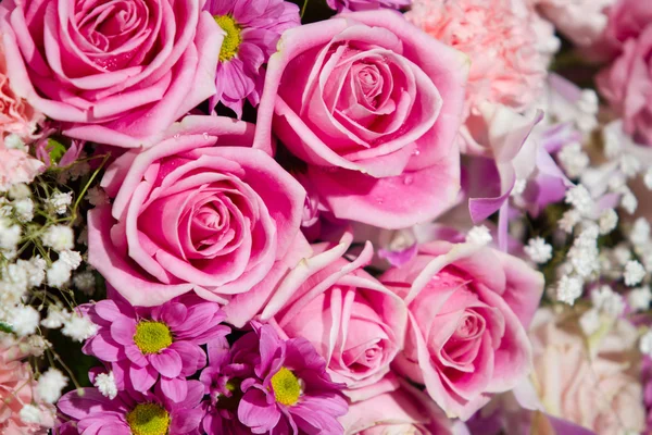 Rose flowers mixed bouquet — Stock Photo, Image