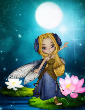 Göl peri dans gece yarısı moon