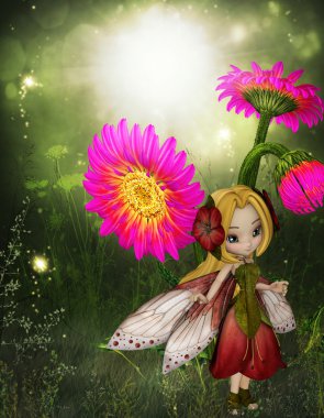 sarışın peri ve çiçek