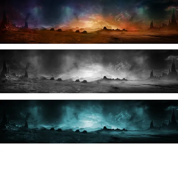 Panorama manzara başka bir gezegen hakkında