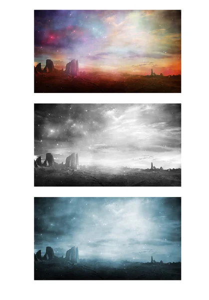 Panorama manzara başka bir gezegen hakkında