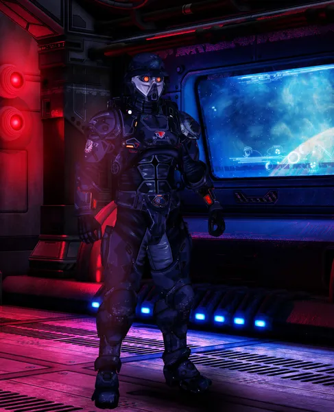 fütüristik uzay savaşçısı