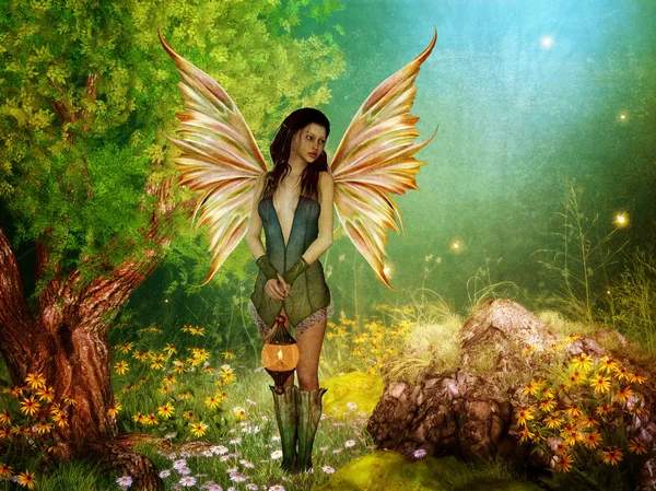 Elf fairy Forest lambalı