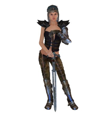 Kılıcı ile kadın savaşçı