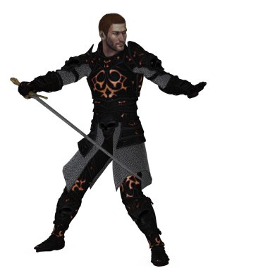 karanlık şövalye rakibi üzerinde ilerleyen