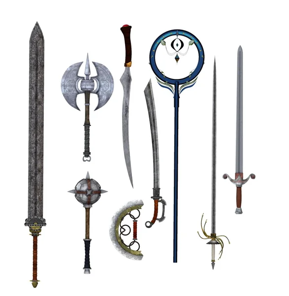 3D render silah koleksiyonu