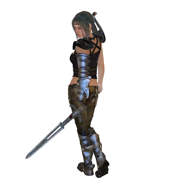 Kılıcı ile kadın savaşçı