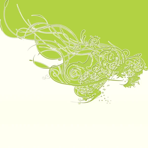 Abstract Card With Floral Ornament