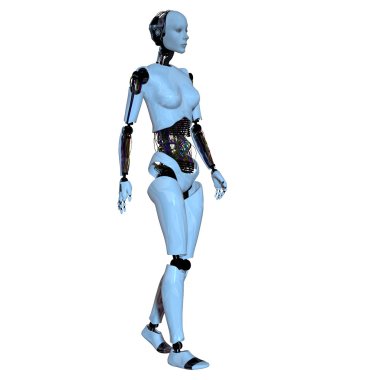 Android kadın kadınsı bir şekilde poz