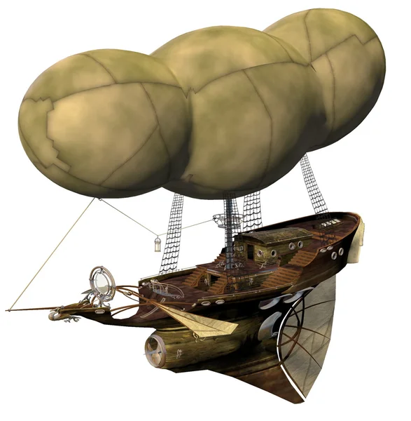 Steampunk airship — Stock Photo, Image