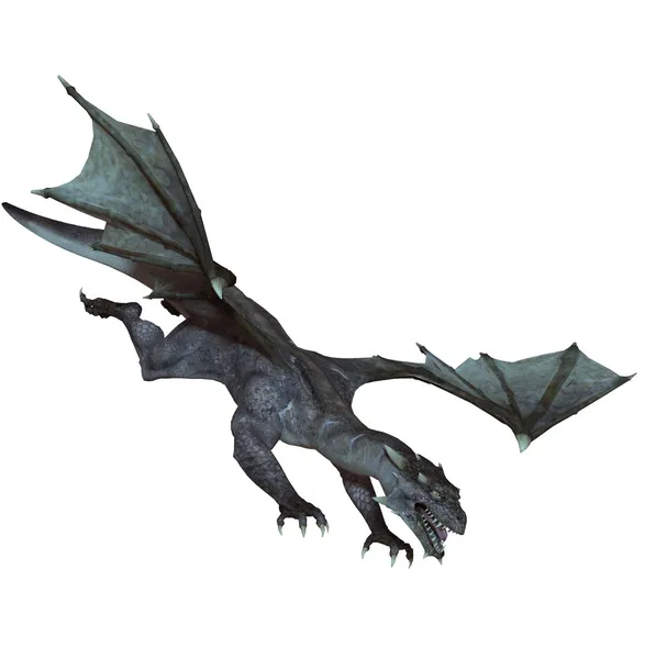 kanat gösterilen 3d render dragon