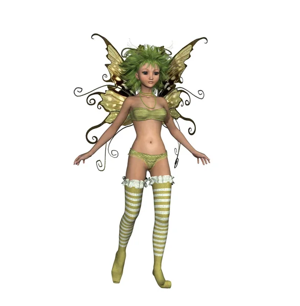 Magic girl with butterfly wings — Stock Photo, Image