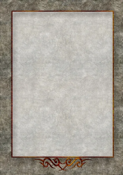 Серый мраморный фон с коричневой границей — стоковое фото