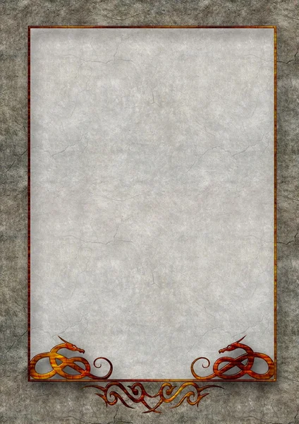 ejderha tasarımı ile süslü gri mermer arka plan