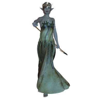 Petite orman Bayan sivri kulaklı ve personel ile