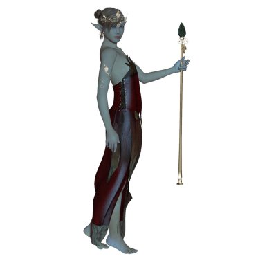 Petite orman Bayan sivri kulaklı ve personel ile