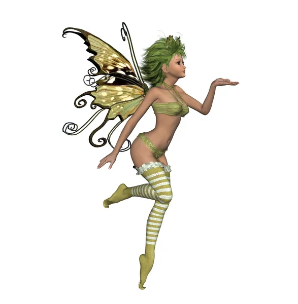 Красивая девушка с крыльями бабочки — стоковое фото