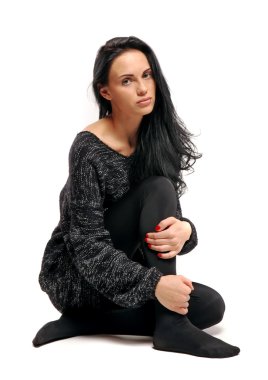 esmer güzellik oturma