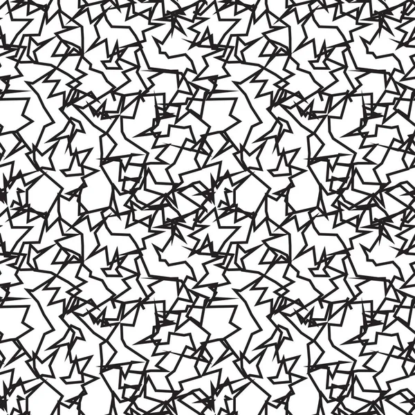 Broken Lines Abstract Seamless Pattern Chaotic Crossing Zigzag Polylines Texture —  Vetores de Stock
