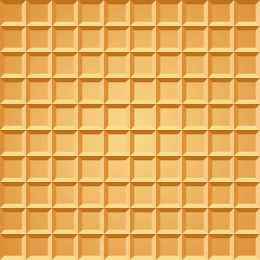 Wafer seamless pattern. Baked waffle repeating texture. Stylized flat style background for baked goods or ice cream design. Vector eps8 illustration.