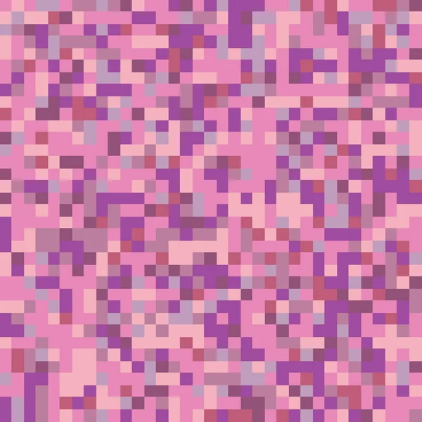 Pixel Mosaic Seamless Pattern Purple Tones Repeating Texture Violet Colored — Vector de stock